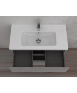 Mobile bagno "leonardo" cemento, 80 cm